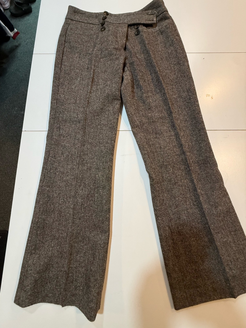 Dalia Collection Women's Straight Leg Pants in Heathered Brown